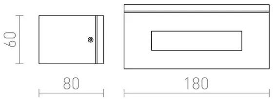 Aplică de exterior WOOP 1xR7s/48W/230V IP54 RED-Design Rendl-R10439