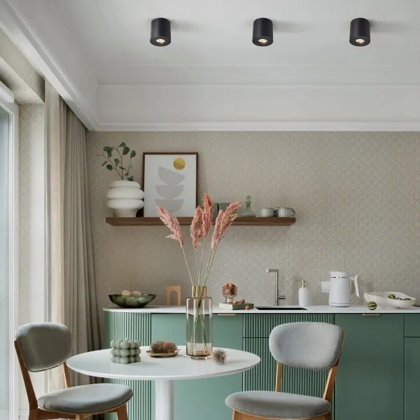 Zuma Line ACGU10-159-N - Spot LED RGBW dimerizabil 1xGU10/6W/230V IP44 negru+telecomandă