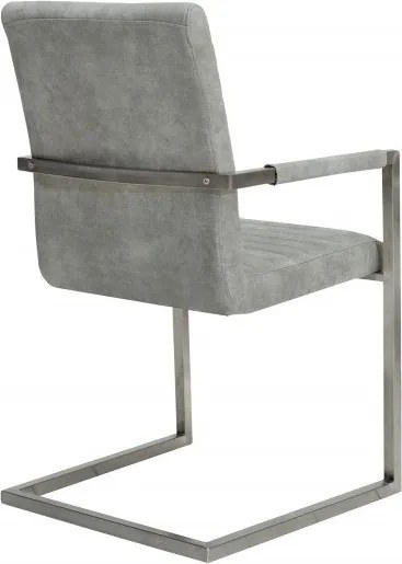 Set 2 scaune cu brate Loft stone gri/ argintiu