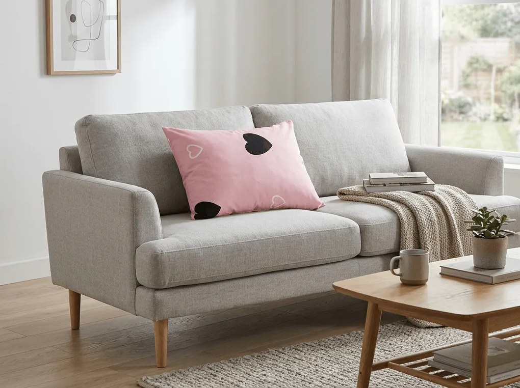 Fata de perna din polibumbac CORAZON POLY 50x70 cm, roz