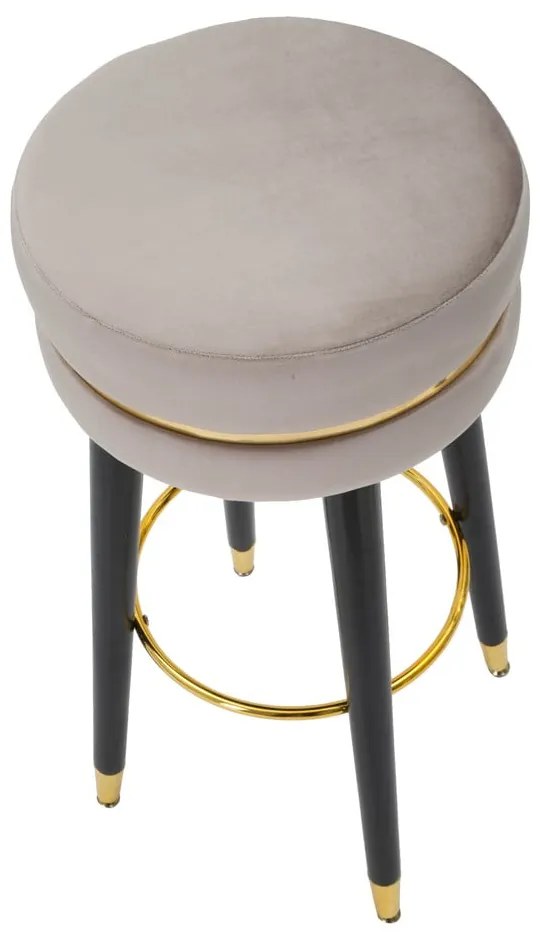 Scaun de bar gri deschis tapițat (înălțime șezut 74 cm) Paris – Mauro Ferretti