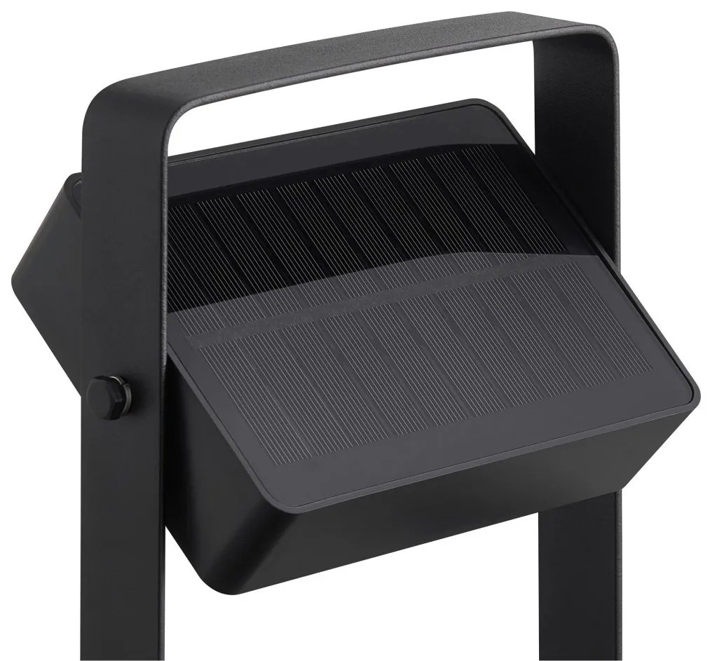 Stalp solar cu senzor de miscare, protectie IP44, Saulio negru