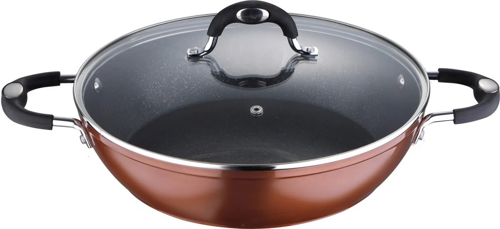 Set 3 Oale marmorate cu capac, cratita cu capac si 2 tigai Pandora San Ignacio SG0001