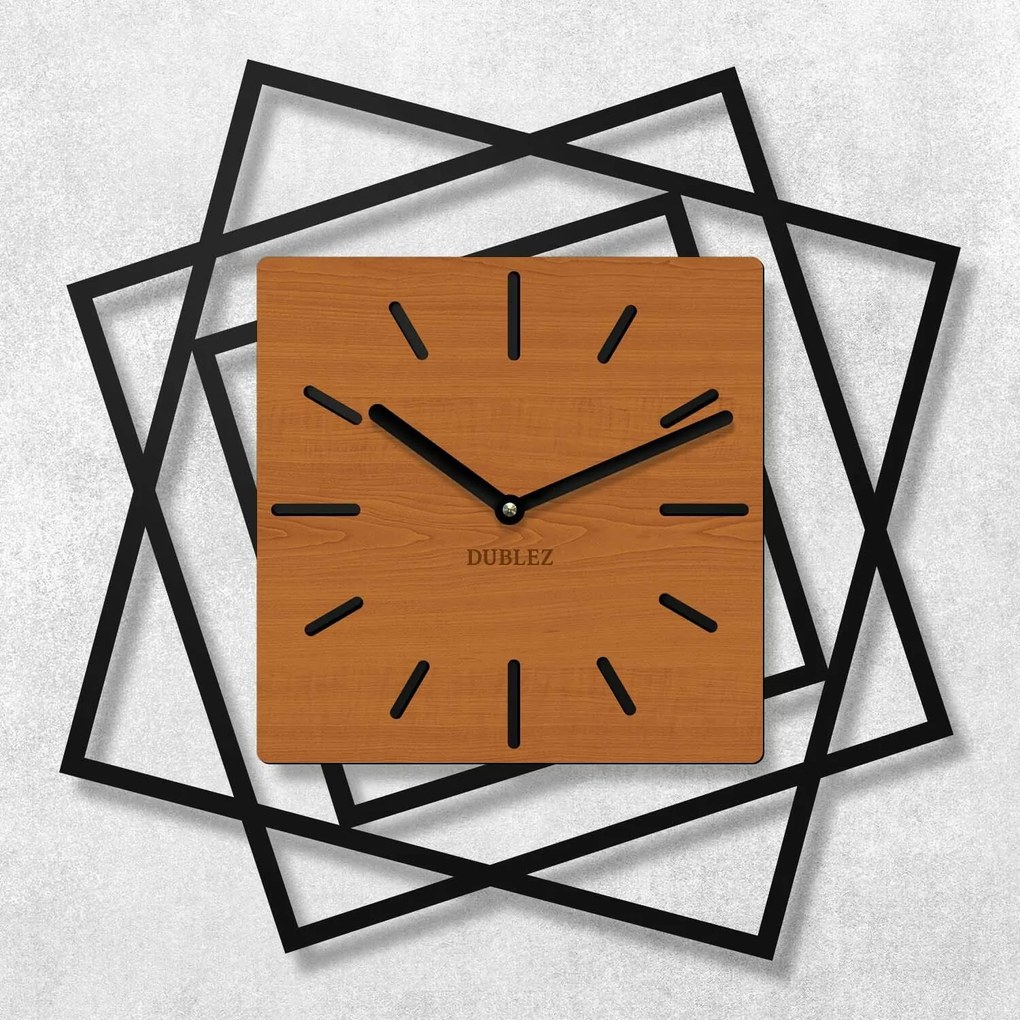 DUBLEZ | Ceas de perete din lemn 3D - Frames