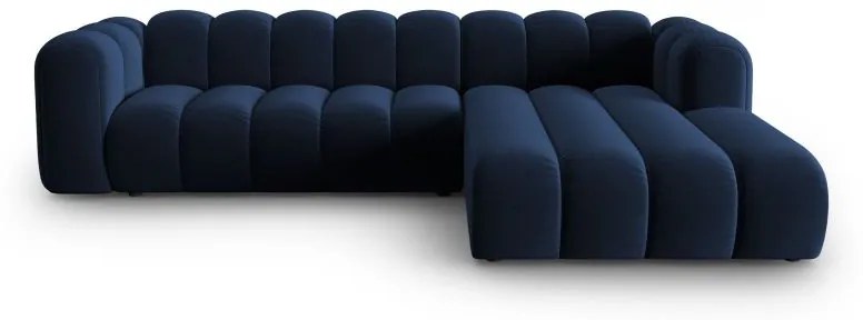 Coltar Living F1, Catifea, Albastru Regal, 70x175x288 cm