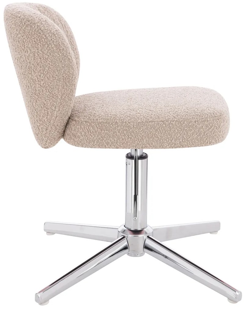 HR193CROSS Scaun Latte Boucle cu Bază Cromata