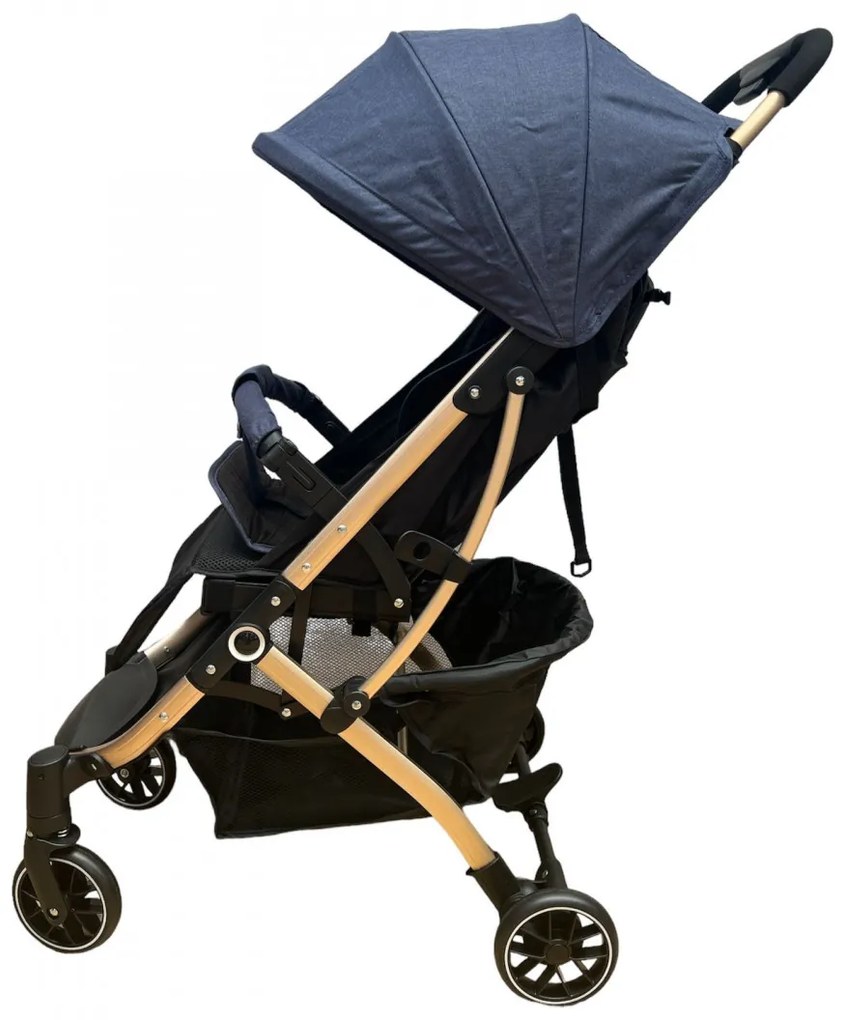 Carucior sport cu pliere compacta tip troller, usor de manevrat si depozitat, 6-36 luni Albastru CPC-43-albastru