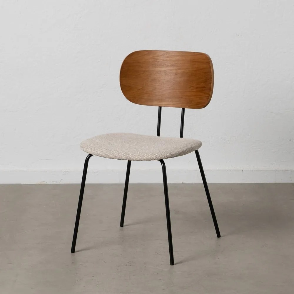 Scaune de dining maro/crem 4 buc. Cleo – Ixia