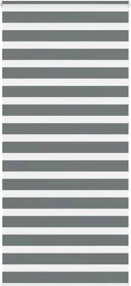 vidaXL Jaluzea tip zebra gri închis lățime țesătură 100,9 cm poliester