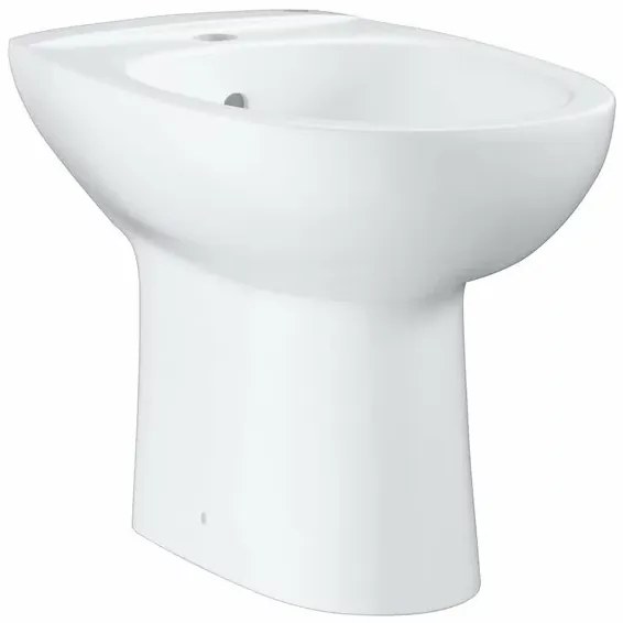 Bideu pe pardoseala Grohe Bau Ceramic alb lucios