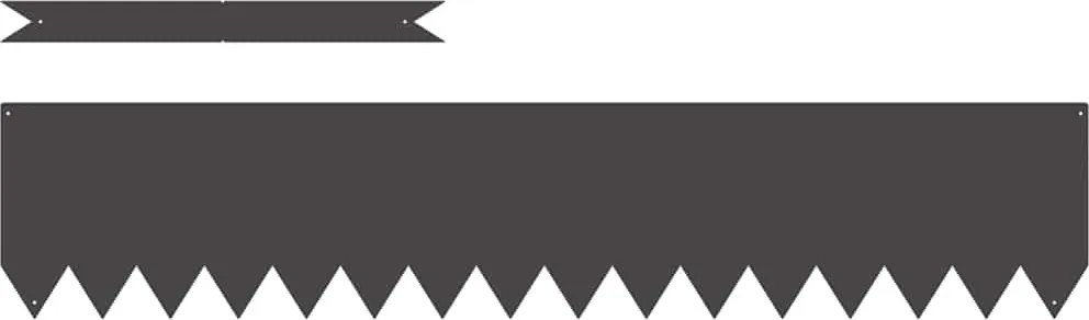 vidaXL Margine pentru gazon 20 pcs Negru 100 x 0.05 x 20 cm