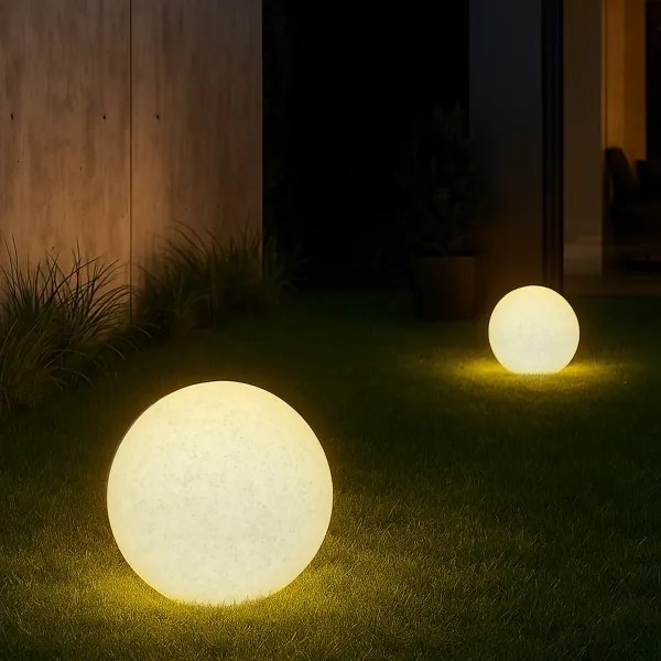 Lampă decorativă de exterior LUMISTONE 1xE27/15W/230V IP65 Ø 38 cm