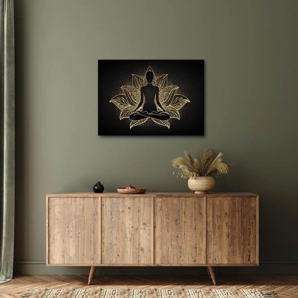 Tablou - Silueta într-o floare de lotus (70x50 cm)