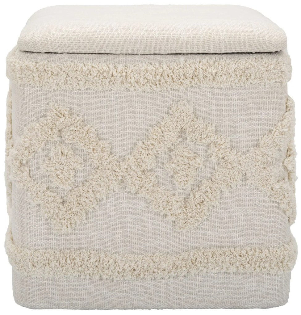 Mauro Ferretti Puff Contenitor Patrat Damasco cm 40X40X40 | Aosom Romania