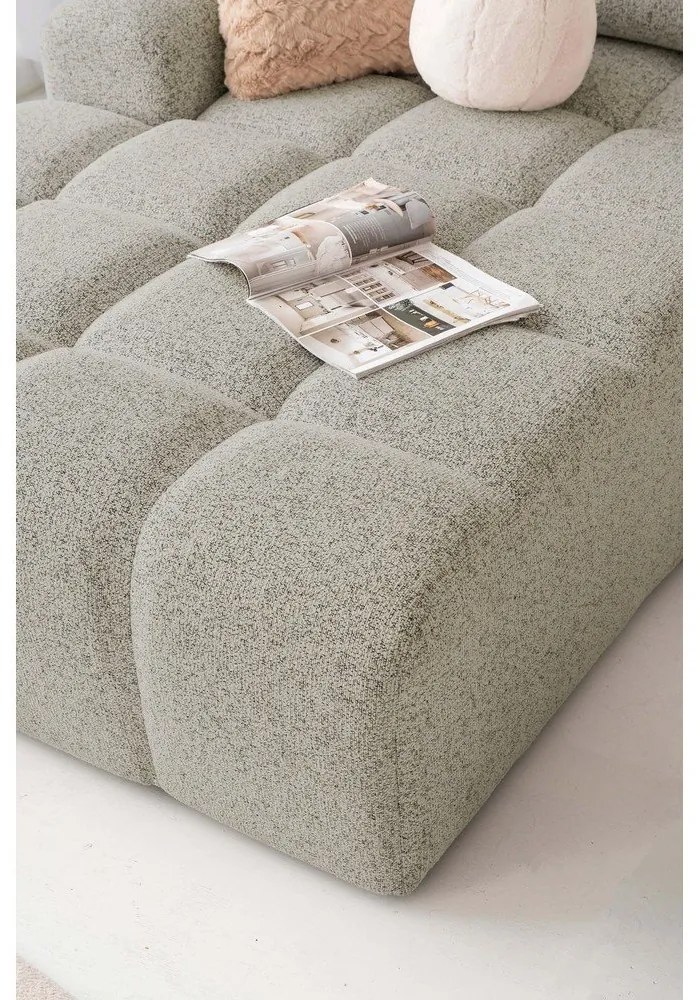 Colțar modular maro deschis extensibil/cu spațiu de depozitare (cu colț pe partea stângă) Lulu – Miuform