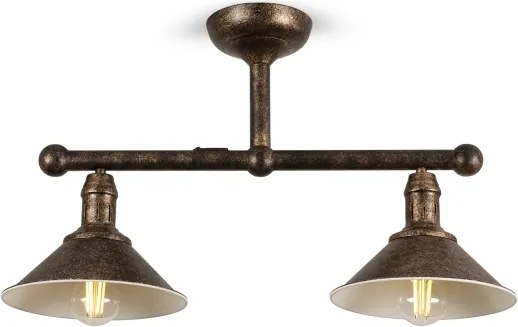 BRILAGI - Lustră pe tijă FORGE 2xE27/60W/230V cupru/patină