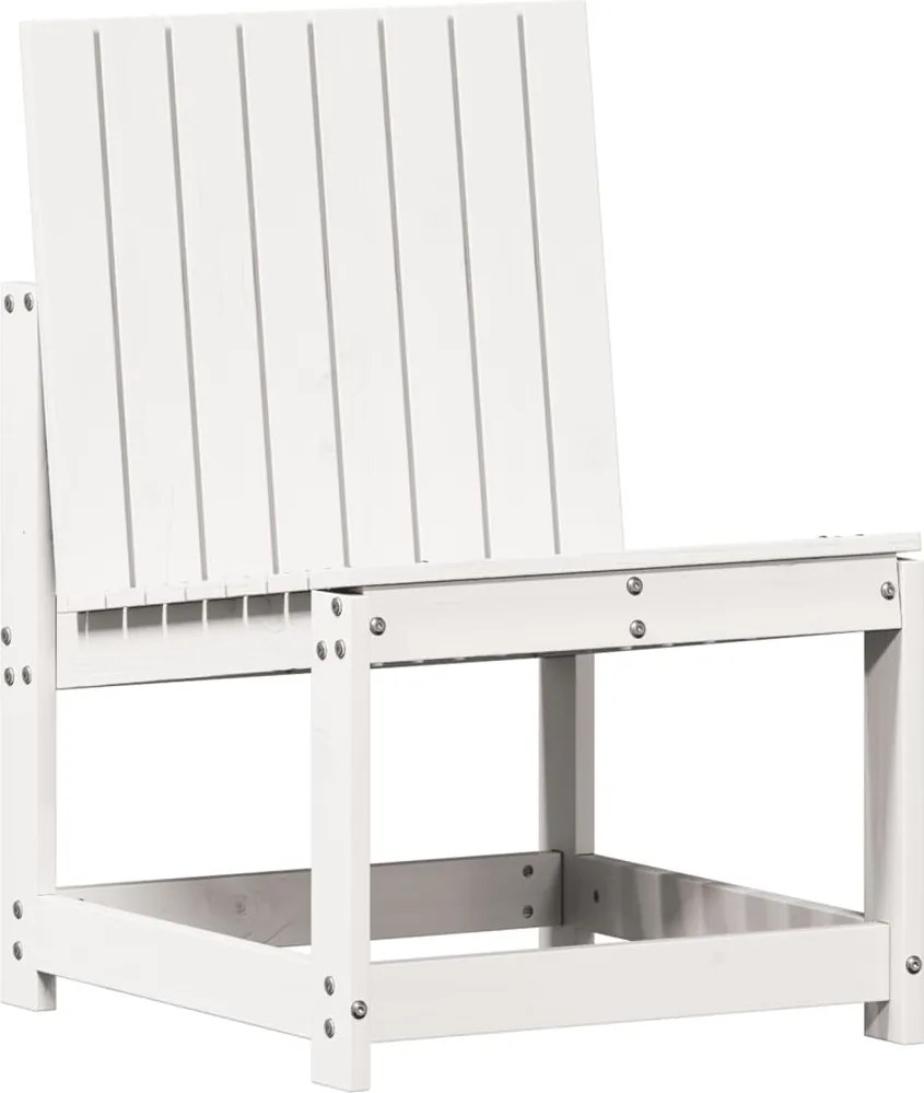 vidaXL Scaun de grădină, alb, 50,5x55x77 cm, lemn masiv de pin