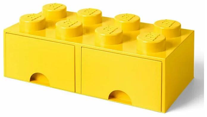 Lego - Cutie depozitare 2x4 Cu sertare  Galben