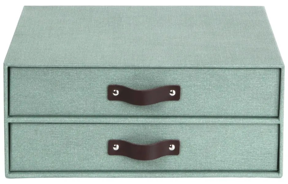 Organizator verde pentru sertar din carton Birger Canvas Paper Laminate – Bigso