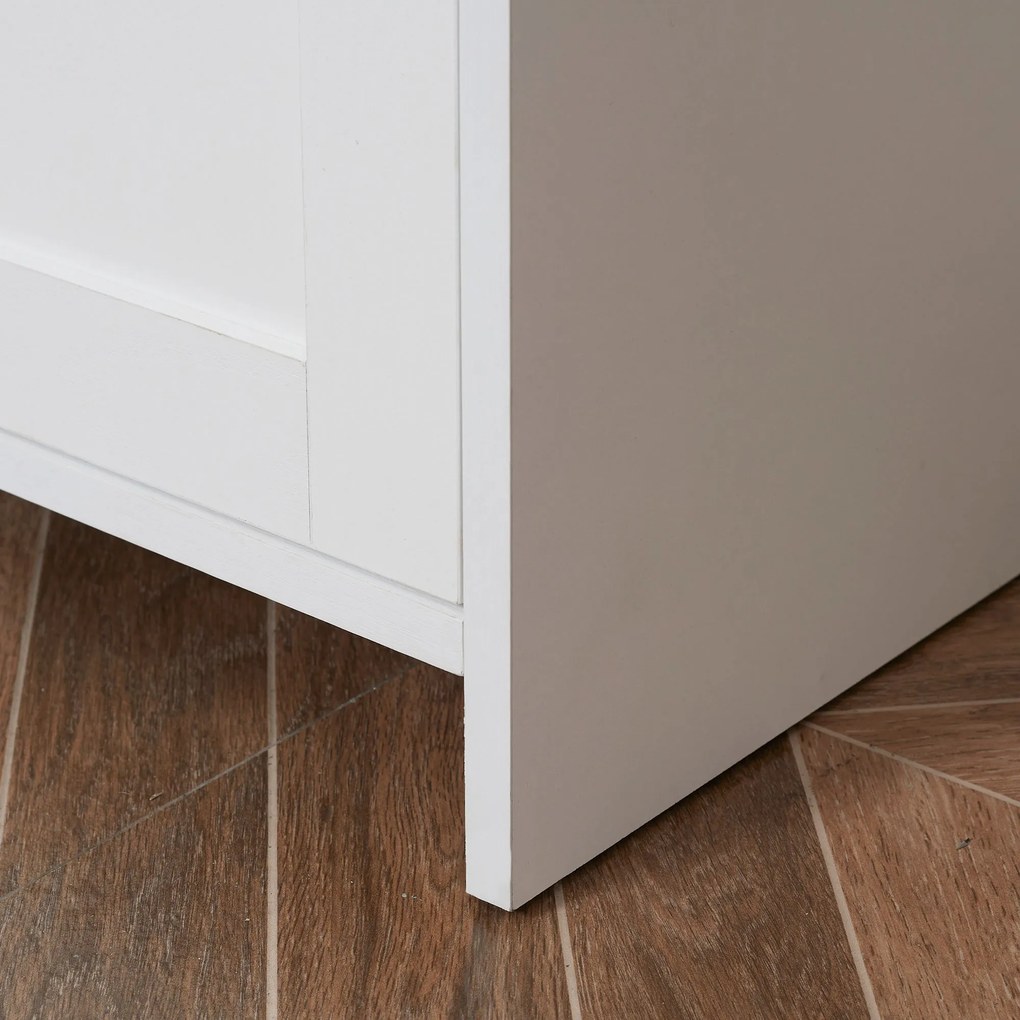 HOMCOM Dulap mobilier bufet bucătărie cu 2 uși și 2 rafturi reglabile 90 x 39,5 x 88 cm | Aosom Romania