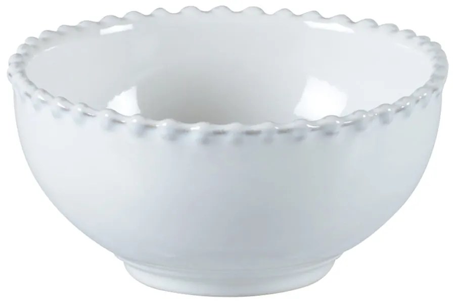 Bol din gresie ceramică Costa Nova Pearl, ⌀ 13 cm, alb