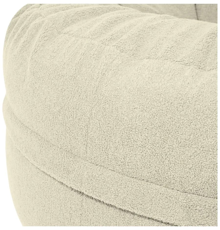 Fotoliu bean bag maro cu tapițerie din țesătură bouclé Roll 105 – SLOWDOWN