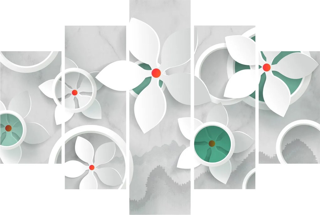 Tablou abstracției florale (150x105 cm)