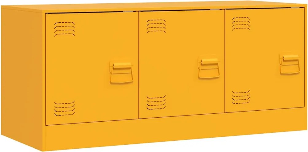 vidaXL Dulap TV, galben muștar, 99x39x44 cm, oțel