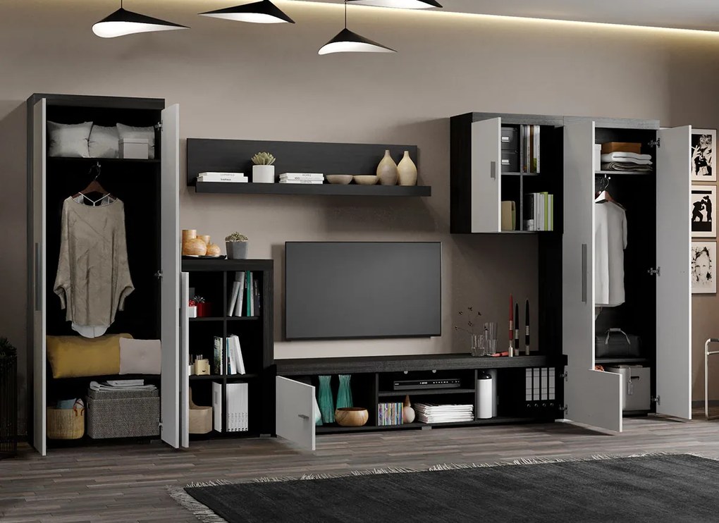 Set Mobila Living Monocrom Alb / Ferrara C03