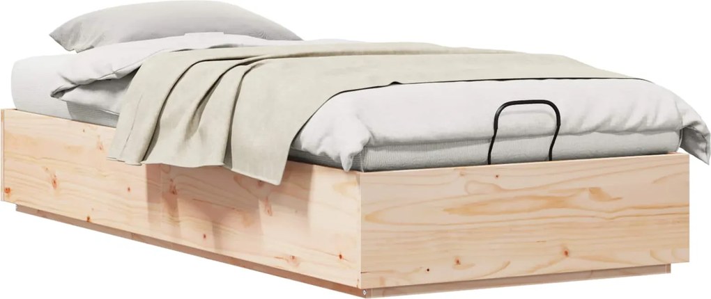 vidaXL Cadru de pat otoman natural 80 x 200 cm Lemn masiv de pin