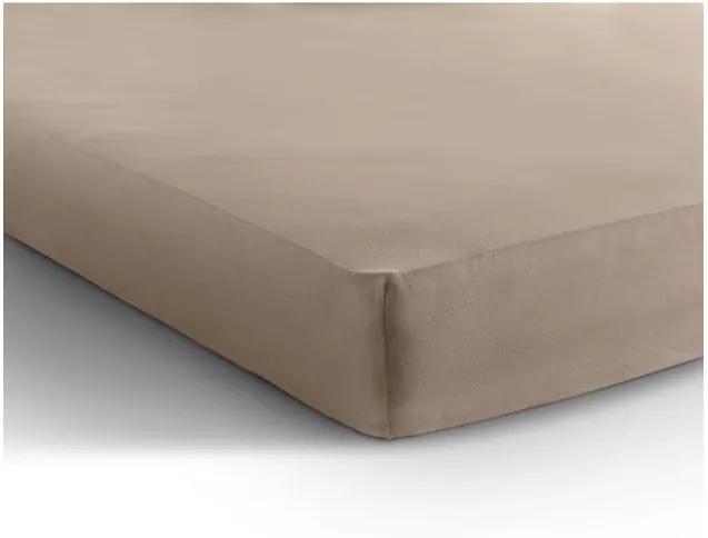 Cearșaf de pat din flanelă Zensation Soft, 160 x 200 cm, taupe