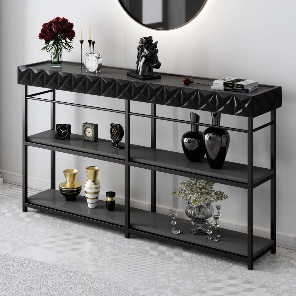 Consolă Zumrut - Anthracite, Black (152)
