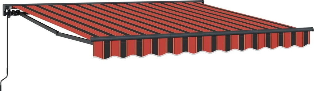 vidaXL Cadru de copertină Manual Portocaliu și negru 350 x 250 cm