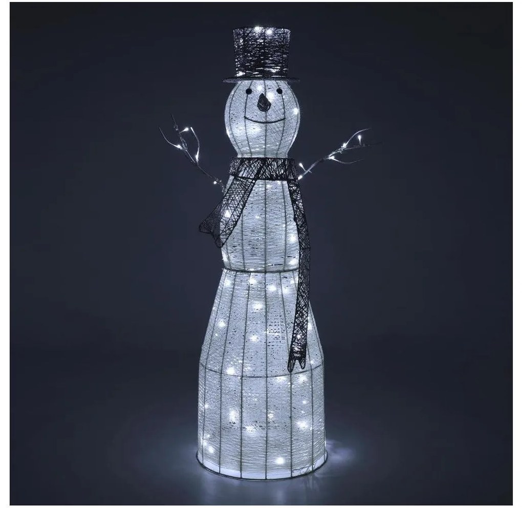 Decorațiune LED de Crăciun de exterior Retlux LED/3,6W/230V/alb rece 124 cm IP44 om de zăpadă