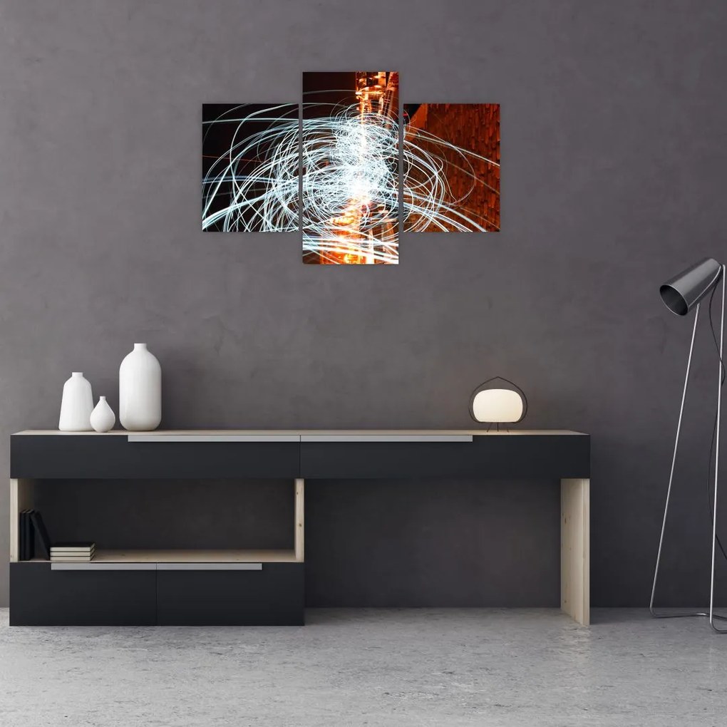 Tablou cu valuri de lumini (90x60 cm)