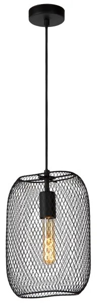 Lustră pe cablu MESH 1xE27/60W/230V neagră Lucide 78392/01/30