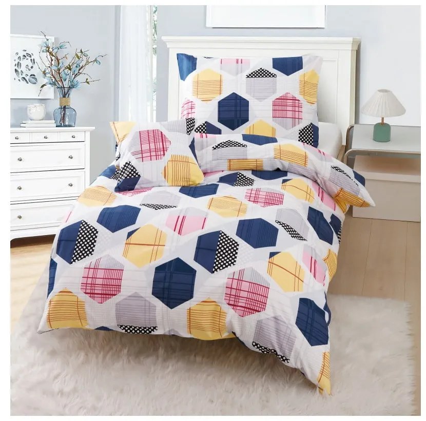 Lenjerie de pat din microsatin pentru pat de o persoană cu 3 piese 140x200 cm Amelie – My House