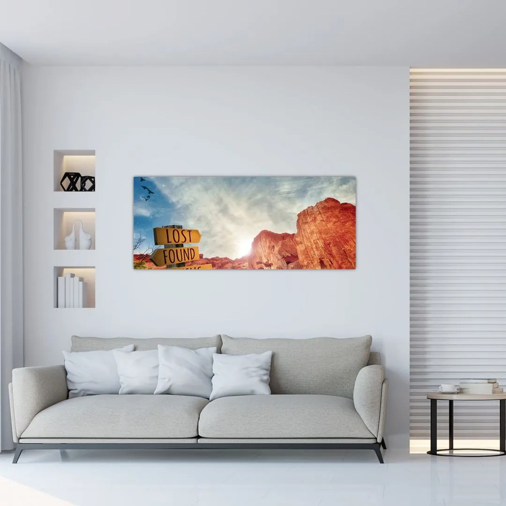 Tablou unui indicator cu inscripție (120x50 cm)