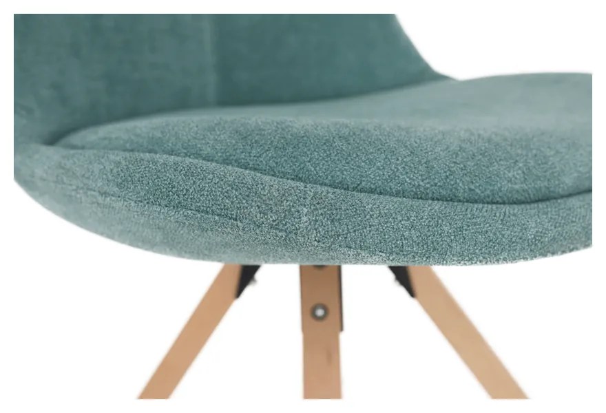 Scaun, material textil verde mentol/lemn fag, SABRA