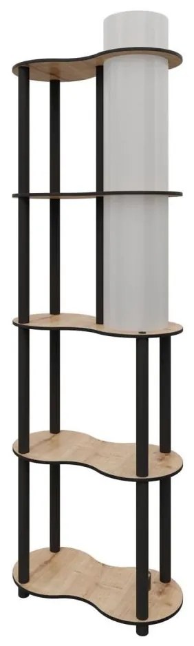 Lampă de podea NOTO cu polițe, 1xE27/40W/230V, bej/negru