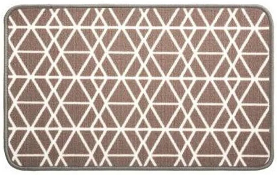 Covor Intrare Geometric 50 x 80 cm Taupe
