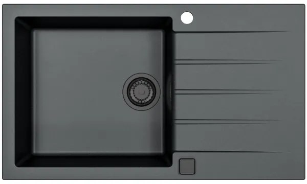 ALVEUS SETA23232 - Chiuvetă de bucătărie CADIT+baterie pentru chiuvetă MINTAS 34cm granit/negru