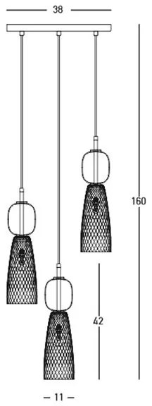 Lustra suspendata design decorativ Line 3L