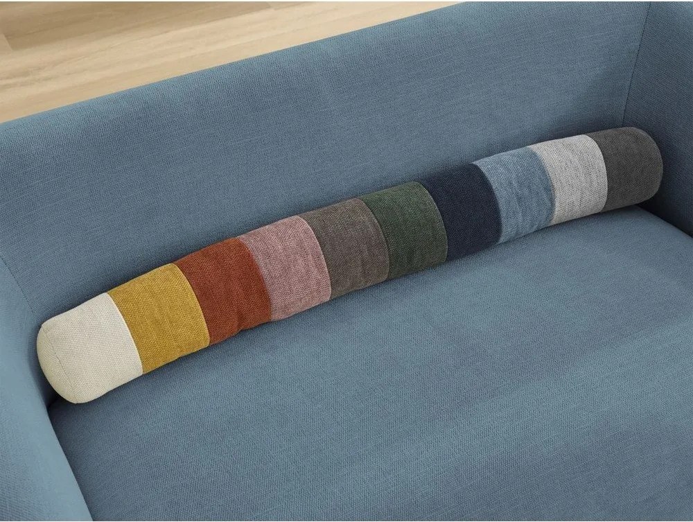 Canapea albastră cu tapițerie din chenille 160 cm Celine – Bobochic Paris