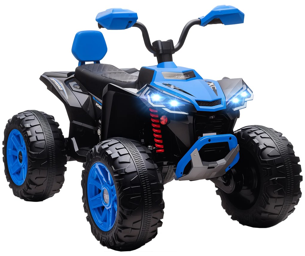 AIYAPLAY Quad electric pentru copii, vehicul electric 24V cu 4 roți, faruri, port USB, funcție MP3, 6,5 km/h, 3-8 ani | Aosom Romania