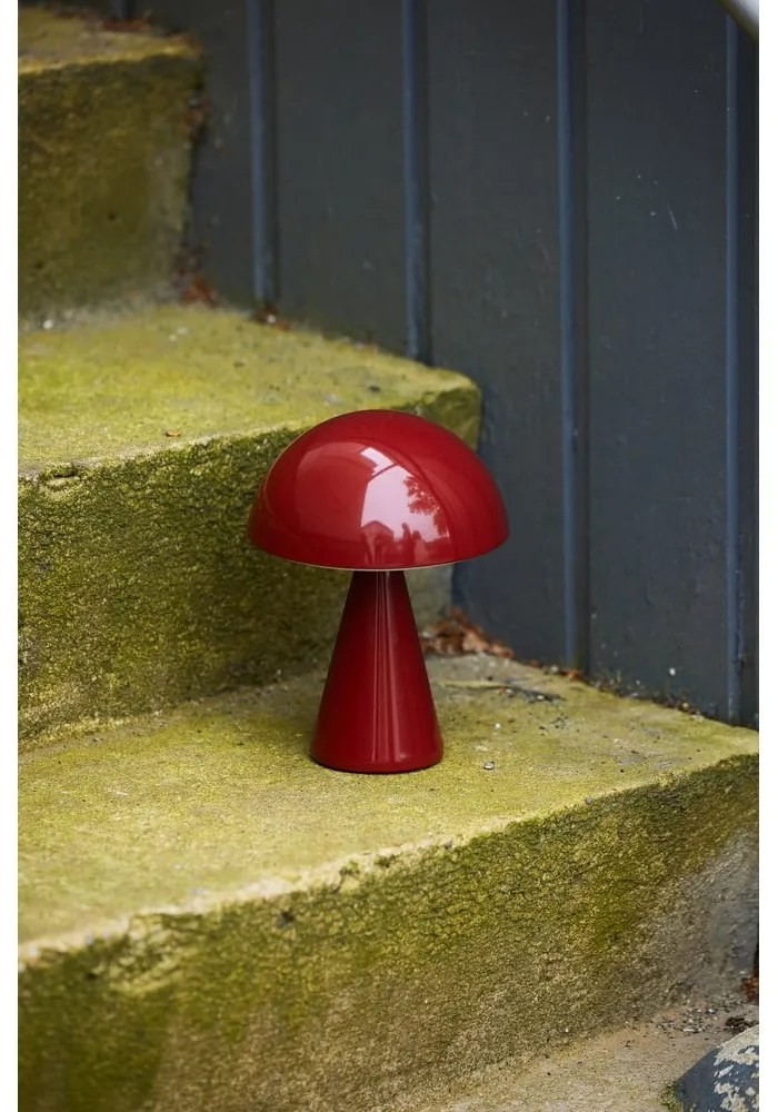 Veioză roșie LED cu intensitate reglabilă (înălțime 20 cm) Mush – Hübsch