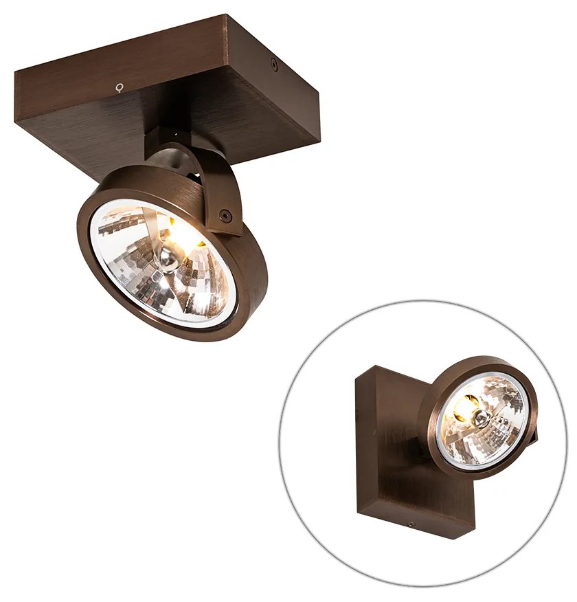 Spotlight de design bronz închis rotativ și înclinabil - Go