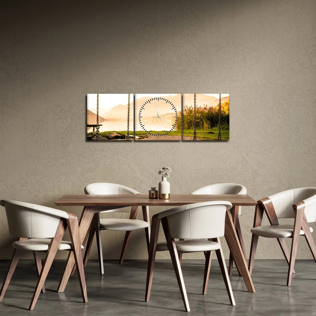 Tablou - balansoar în natură (cu ceas) (90x30 cm)