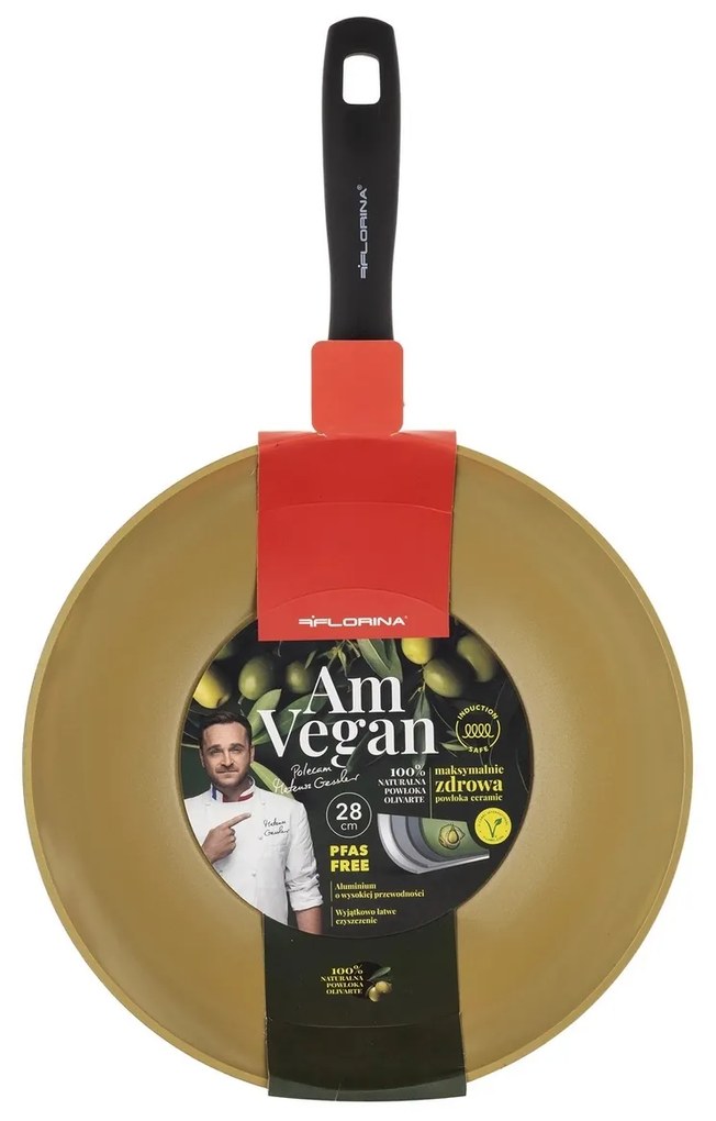Florina Hliníková Tigaie WOK AmVegan by MateuszGessler, 28 cm