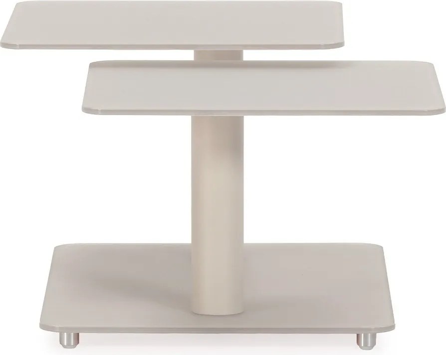 Măsuță de cafea crem din sticlă 54x115 cm Elvi – Marckeric